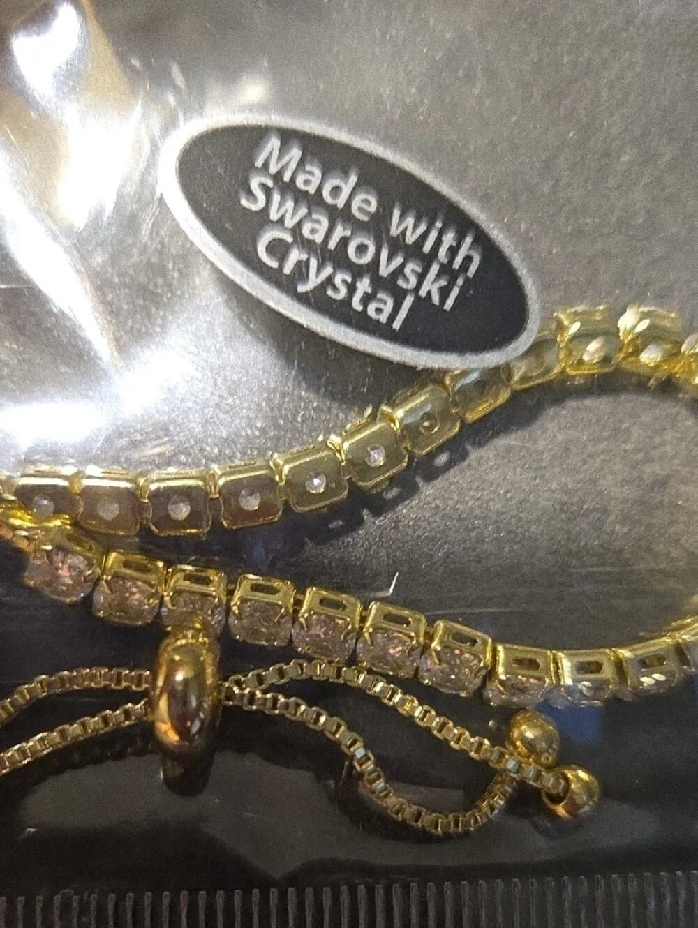 Bracelet with Clear Stones - Made With Swarovaski Crystal